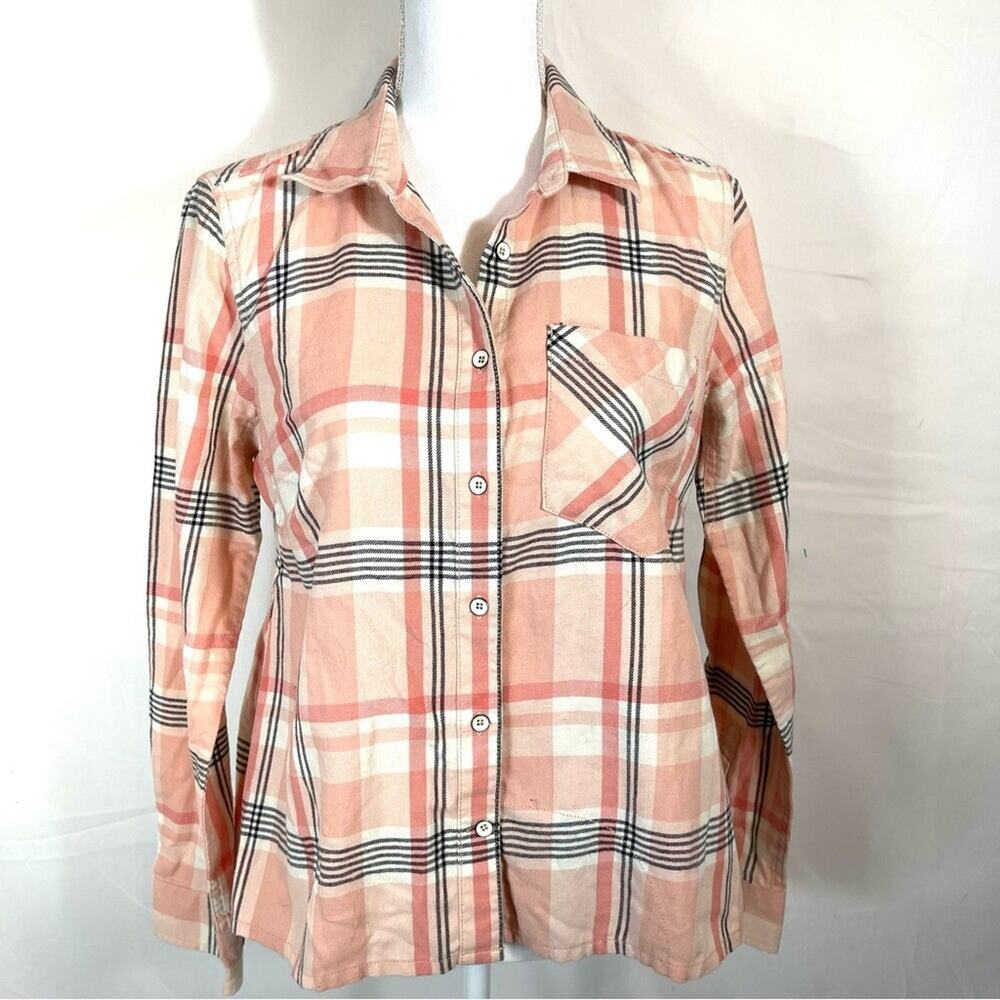Duluth Trading Co. Small Plaid Shirt Sz S Crossover Back CoolPlus Performance